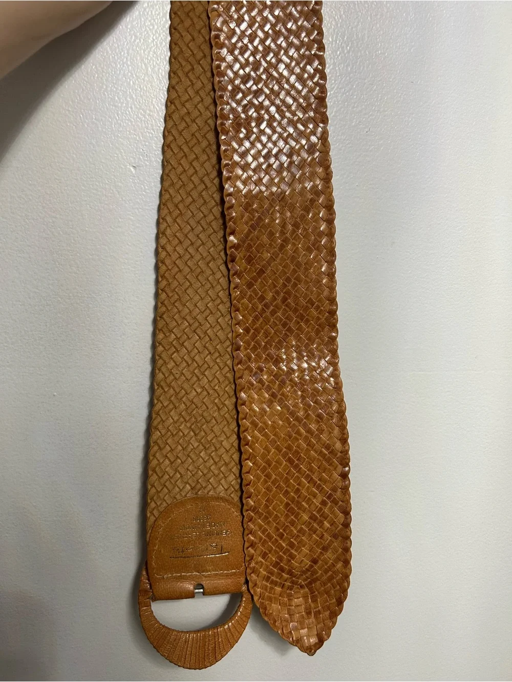Vintage Talbots Wide Woven Genuine Leather Belt M